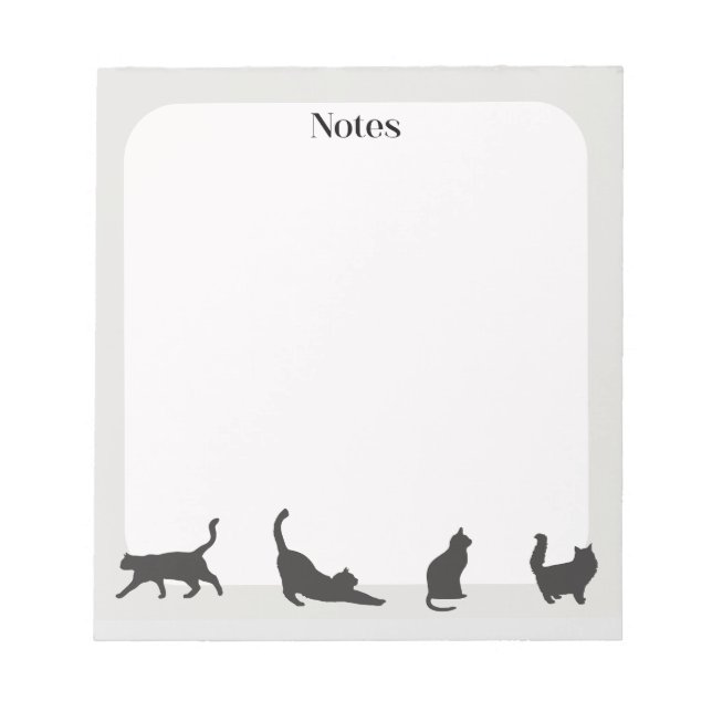 Grey Cat  Notepad (Front)
