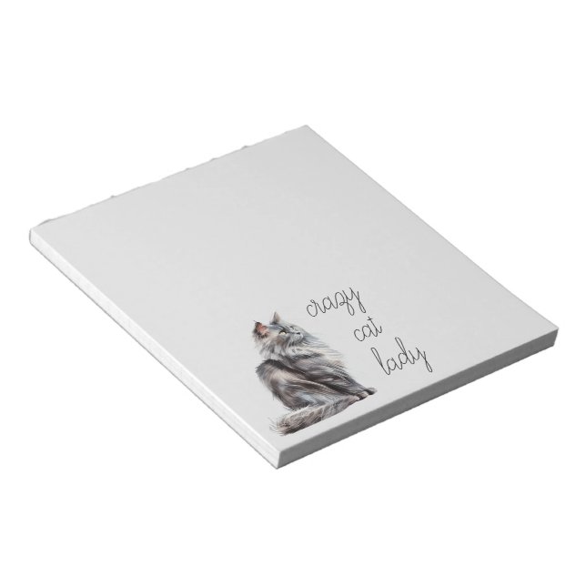 Grey Cat  Notepad (Angled)