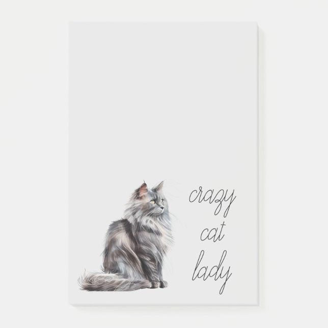 Grey Cat  Post-it Notes (Front)