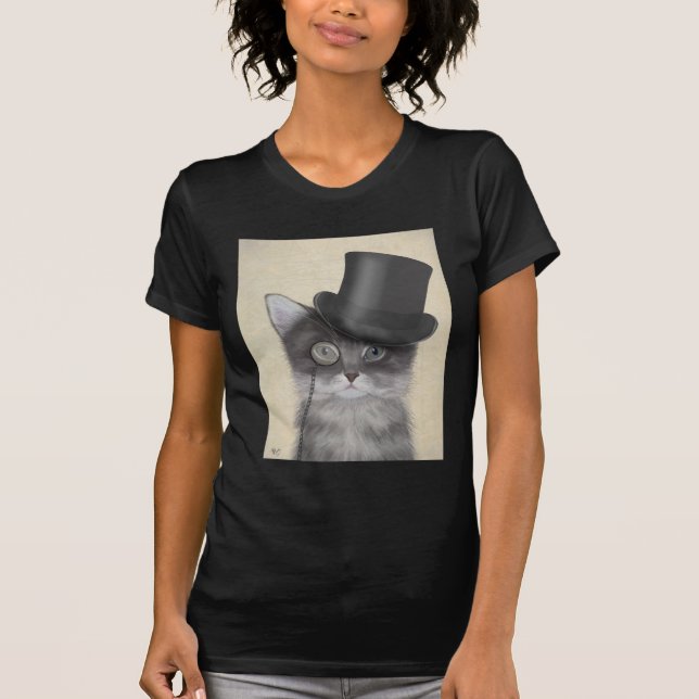 Grey Cat with Top Hat (Front)
