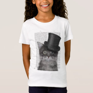 Grey Cat with Top Hat