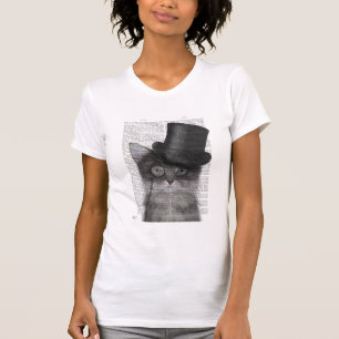 Grey Cat with Top Hat