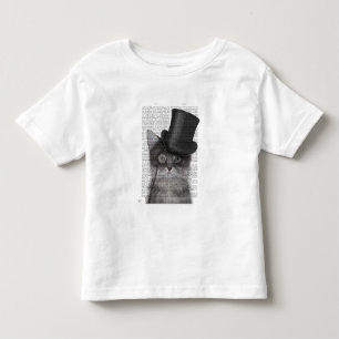 Grey Cat with Top Hat