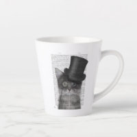 Grey Cat with Top Hat