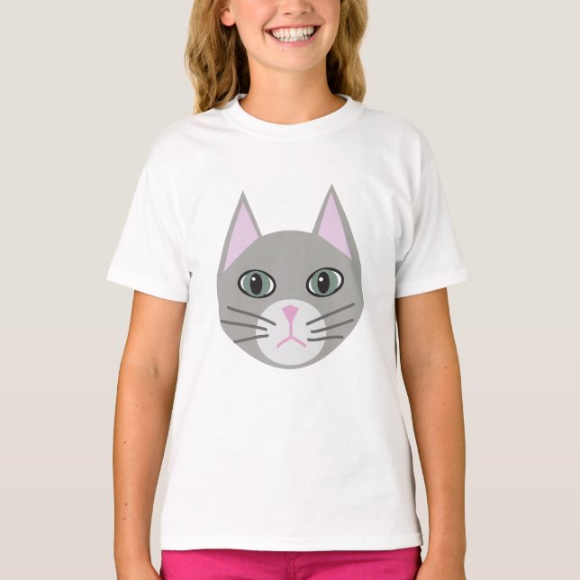 Grey Cat, Yellow T-Shirt (Front)