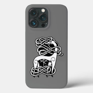 Grey Celtic/Nordic deer iPhone 13 Pro Case