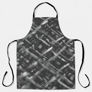 Grey chain link fence apron
