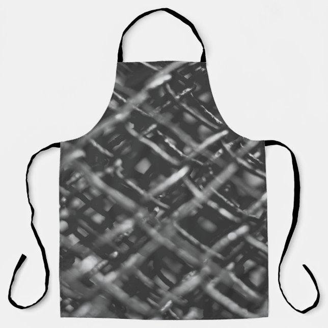 Grey chain link fence apron (Front)