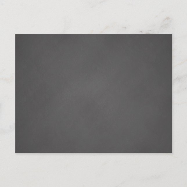 Grey Chalkboard Background Black Chalk Board Postcard (Front)