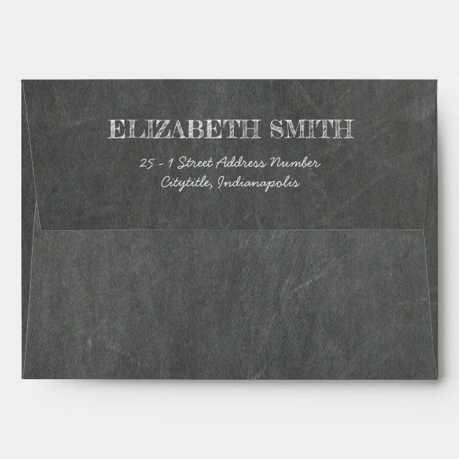 Grey Chalkboard Envelopes (Back (Top Flap))