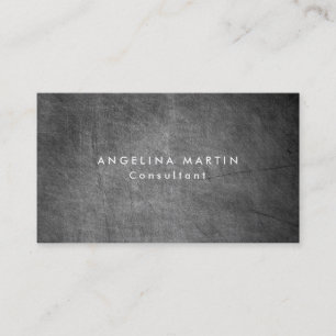 Grey Chalkboard Plain Modern Feminine Business Card