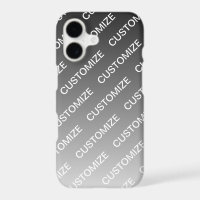 Grey (changeable colour) Ombre & Text Pattern