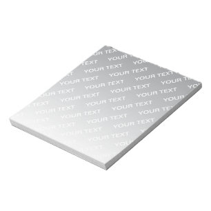 Grey (changeable colour) Ombre & Text Pattern Notepad