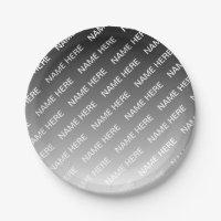 Grey (changeable colour) Ombre & Text Pattern