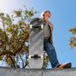 Grey (changeable colour) Ombre & Text Pattern Skateboard<br><div class="desc">Modern looking,  customisable design,  edit as you like!</div>