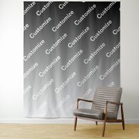 Grey (changeable colour) Ombre & Text Pattern