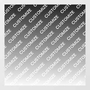 Grey (changeable colour) Ombre & Text Pattern Window Cling