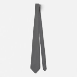 Grey, charcoal grey solid colour tie