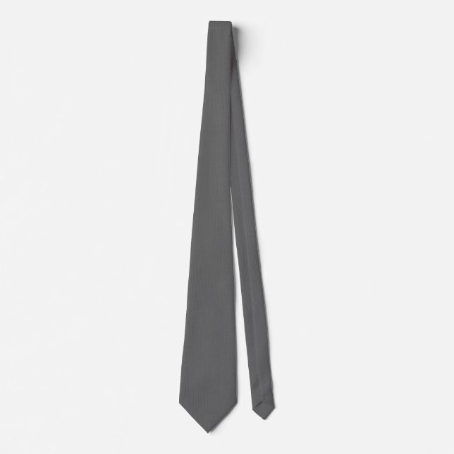 Grey, charcoal grey solid colour tie (Front)