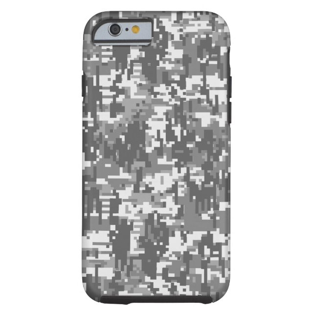 Grey Charcoal Urban Digital Camo Pattern Case-Mate iPhone Case (Back)