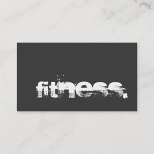 Grey Charm Personal Trainer Fitness Business Card