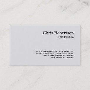 Grey Charming Script Business Card