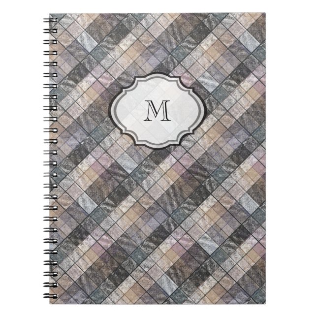 grey checkered . notebook (Front)