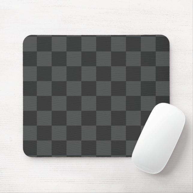 Grey Chequerboard Mouse Mat (With Mouse)