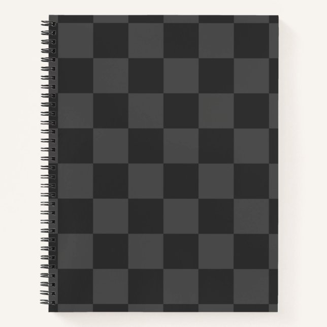Grey Chequerboard Notebook (Front)