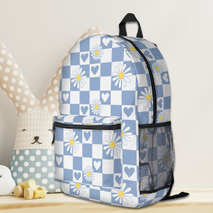 Grey Chequered Backpack