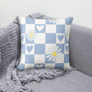 Grey Chequered Nursery Cushion