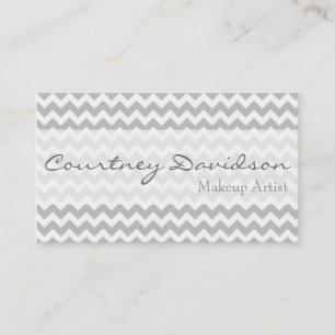 Grey Chevron Business Cards