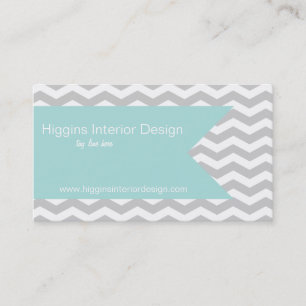 Grey Chevron Business Cards