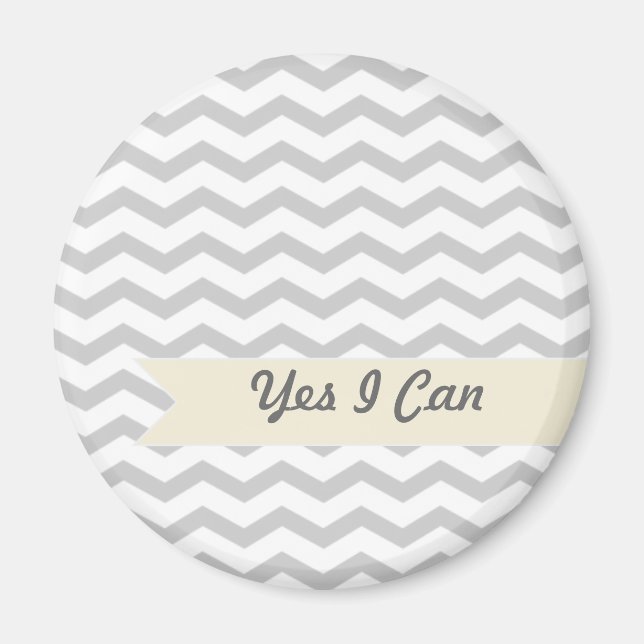 Grey Chevron Magnet (Front)