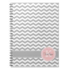 Grey Chevron Monogram Notebook