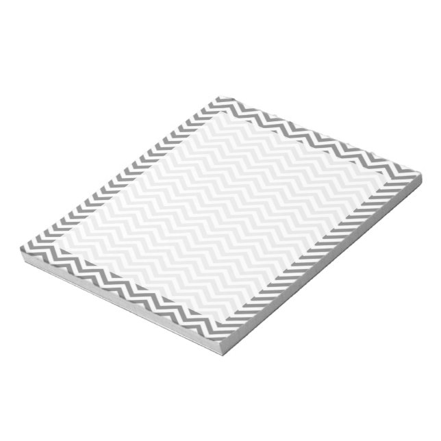 Grey Chevron Stripes Notepad (Rotated)