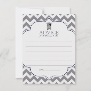 Grey Chevron with Panda Advice for the Mum to be Card