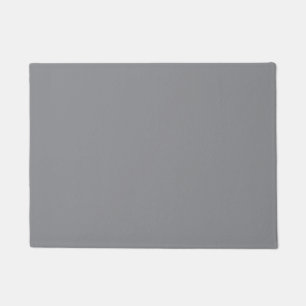 Grey Chiseled Stone Solid Colour Print, Neutral Doormat