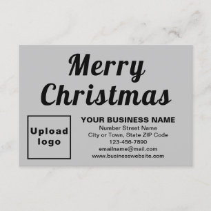 Grey   Christmas   Business   Small Flat Greeting Card