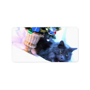 Grey Christmas Label