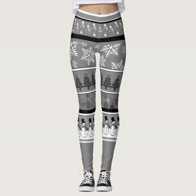 Grey Christmas Leggings (Front)