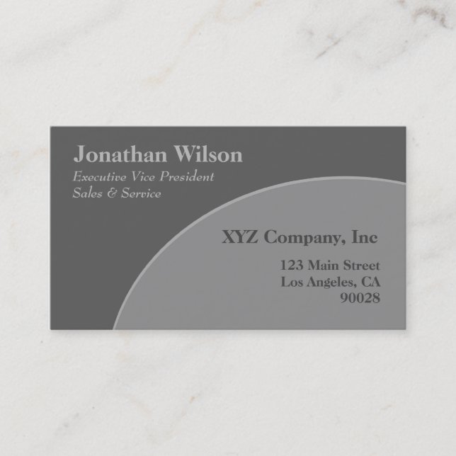 Grey circle business card (Front)