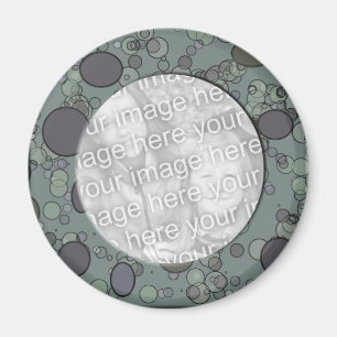 grey circle frame template magnet