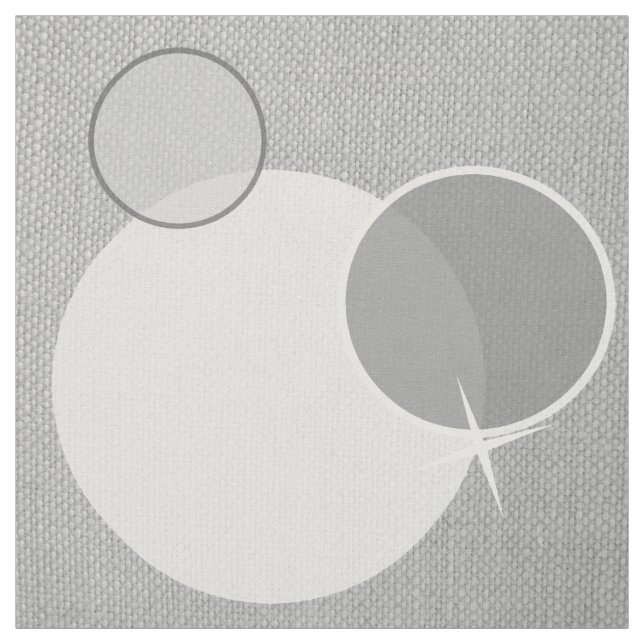 Grey Circle Pattern Fabric (Swatch)