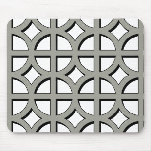Grey Circles Pattern Mouse Mat