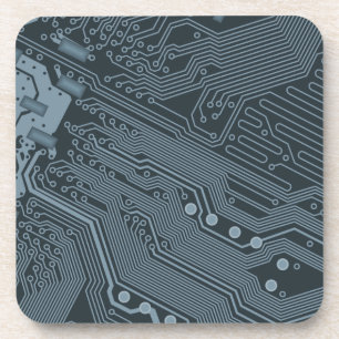 Grey Circuit Board Coaster