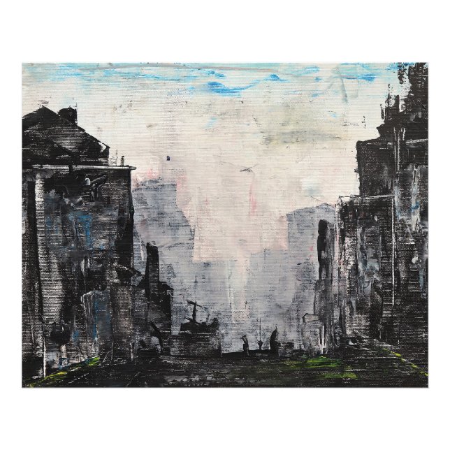 Grey City Abstract Print, Value Poster Paper  (Front)