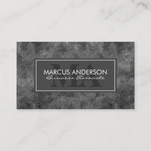 Grey Classic Frame Black Texture Background Appointment Card