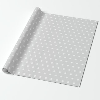 Grey Classic Vintage Polka Dot for Holiday Gifts Wrapping Paper
