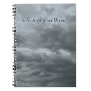 Grey Clouds 6.5" x 8.75" Spiral Notebook